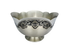 Серебряная ваза-салатница большая Черневой рисунок  40130083А05